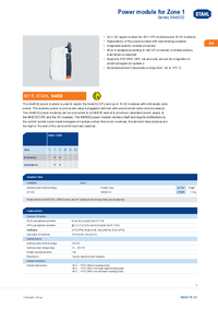 Thumbnail of document Data Sheet - 9445 Power module for Zone 1
